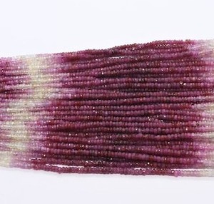 AAA <b>Ruby</b> Faceted Rondelle Beads Pinkish <b>Ruby</b> Gemstone Rondelle Beads 2.5-3.5 MM Natural <b>Ruby</b> Faceted Beads 16 Inch Shaded <b>Ruby</b> - Product Image 2