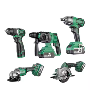 Factory 21v Drill Tool Kit Portable Electric Cordless Brushless 21v Cordless Drill Lithium Battery Power Tool Kit