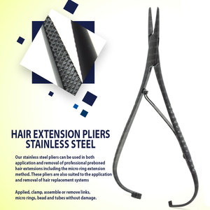 Pinzas de Alta Calidad para Extensiones de Cabello con Micro Anillos, Función de Sujeción, Empaque Personalizado con Logotipo, Mejor Precio, Herramienta de Acero Inoxidable de Grado Quirúrgico - Product Image 3