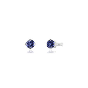 Best 925 Sterling Silver Tanzanite Cut Butterfly Lock Luxury Stud <b>Earrings</b> Prong Setting Trendy Party & Wedding Pack 5 Pairs - Product Image 2