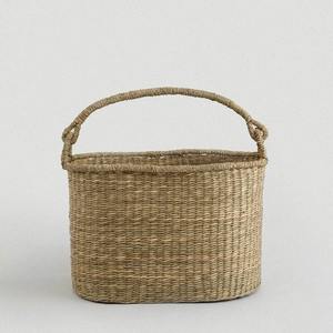 Cesta ovalada de mimbre con asa, cesta de almacenamiento hecha a mano, venta al por mayor, ecológica, hecha en Vietnam - Product Image 2