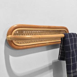 Porta toallas y anillos para toallas de ratán ecológico, accesorio de baño de buena calidad. - Product Image 5