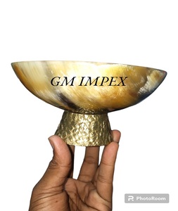 Meilleure qualité artisanat naturel écologique corne de buffle bol plateau vente chaude poli Animal Style religieux décoration de la maison - Product Image 3