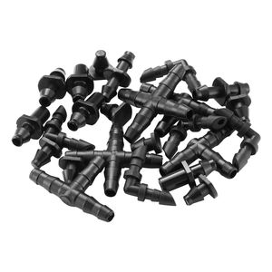 Kit di raccordi per irrigazione a goccia da 1/4 di pollice, 300 pezzi, parti del sistema, raccordi a T, raccordi a barb dritti, raccordi a 4 vie, accessori per irrigazione - Product Image 3