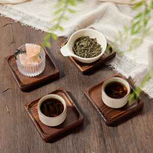 Sous-verres carrés en bois d'acacia style vintage pour accessoires de cuisine, décoration de table basse, prix de gros du Vietnam - Product Image 3