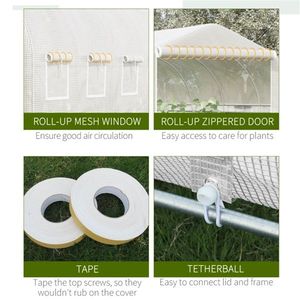 20x10x7ft White Walk-in Garden Conservatory Greenhouse 20x10x7ft White Walk-in Garden Conservatory Greenhouse - Product Image 6