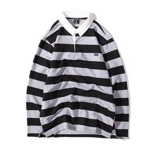 Camiseta Casual de Manga Larga para Hombre, Tejido Sólido, Transpirable, de Algodón, Hilo Teñido Anti-Pilling, 240g, Corte Regular - Product Image 2