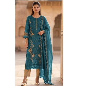 Última tendencia en trajes Salwar de seda crujiente con bordado de lentejuelas, para usar en todas las ocasiones. Compre directamente del proveedor al por mayor. - Product Image 1