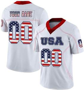 Maillot de football américain personnalisé à manches courtes, respirant, séchage rapide, UPF 50, avec drapeaux haïtiens imprimés par sublimation pour l'été - Product Image 3