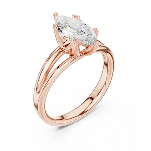 แหวนหมั้นเพชรทรงมาร์คีส์ 2 กะรัต เพชรเพาะเลี้ยง ตัวเรือนทองคำแท้ 18K แบบกรงเล็บแยกกัน ดีไซน์พิเศษ รับรองโดย IGI หรูหรา - Product Image 4