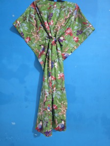 Pantalon de nuit long pour femme à imprimé oiseaux verts, décontracté, en tissu tissé doux et confortable, à motifs, pour l'été - Product Image 5