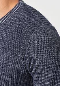 Sudadera de invierno para hombre, con cremallera de un cuarto, estilo oversized, con bloques de color, 100% algodón, forro polar grueso, efecto desgastado. - Product Image 6