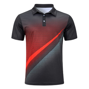 T-shirts de golf respirants en jersey anti-plis pour hommes, à manches courtes, avec broderie personnalisée et logo sur mesure - Product Image 5