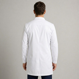 Blouse médicale pour hommes pour médecins et dentistes - Tissu sergé en bambou/polyester/spandex, coupe classique, uniforme d'hôpital durable - Product Image 5