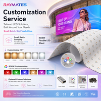 Feuille lumineuse LED flexible professionnelle UL/ETL super fine 4-en-1 RGBW 24V 25W 1500LM L10000*W240mm pour enseignes publicitaires et éclairage de boîtes lumineuses