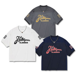 Camiseta gráfica de manga corta con logo impreso personalizado, estilo boxy fit para fútbol y baloncesto, para hombre, moda urbana. - Product Image 1