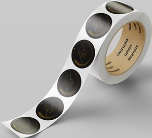 สติกเกอร์โลหะสีทองแบบม้วนกันน้ำพิมพ์ลายกำหนดเองสำหรับห่อของขวัญมาสคาร่าโปรโมชั่นธุรกิจ - Product Image 4