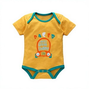 ชุดรอมเปอร์ผ้าฝ้ายออร์แกนิคสำหรับเด็กทารกวัยหัดเดินชุดเด็กทารกพร้อมกระดุมติด - Product Image 1