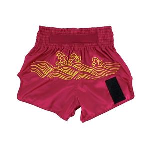 Shorts de Muay Thai à taille haute en coton imprimé pour hommes Noir Blanc MMA Kick Boxing Fight - Product Image 1