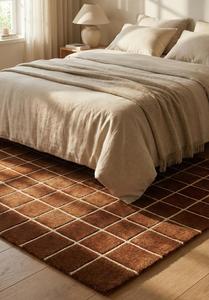 Alfombra de Lana Hecha a Mano de Lujo, Abstracta, Antideslizante, Suave, Moderna, Geométrica, para Decoración del Hogar, Sala de Estar, Dormitorio, Oficina - Product Image 2