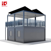 Maison modèle de luxe de 20 pieds 40 pieds maisons modulaires préfabriquées maison conteneur avec alimentation solaire