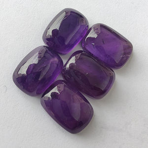 Ametyste naturelle AAA+ rectangulaire, taille coussin, cabochon, pierre précieuse calibrée en vrac pour bijoux – Toutes tailles disponibles - Product Image 5