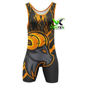 VANTEX SPORTS Unisex Sublimation Printed <b>Wrestling</b> Singlet Quick Dry Spandex Polyester One Piece Romper Adult Custom OEM 200g - Product Image 1
