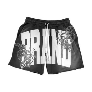 Nouvel ensemble de shorts d'été colorés à imprimé tie-dye de qualité supérieure, personnalisé avec impression sérigraphiée, en coton confortable - Product Image 4