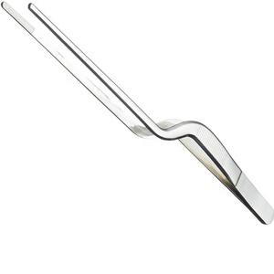 Pince à épiler en acier inoxydable à long manche pour usage industriel ou hôtelier, design incurvé, logo gratuit, commande minimum - Product Image 3