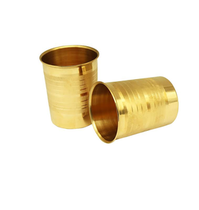Verre à shot en laiton pur, best-seller, logo personnalisé gravé pour la vaisselle, les fêtes, les mariages, les serveurs de vin/jus, artisanat - Product Image 3