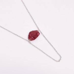925 Sterling Silver Natural Sunstone Rough Gemstone <b>Necklace</b> Antique Silver Jewelry <b>Chains</b> Factory Supplier wholesaler - Product Image 3