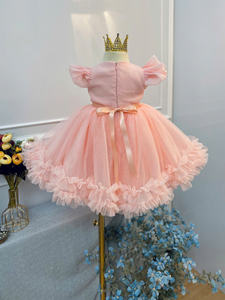 ชุดเดรสยาวหลายชั้นคุณภาพสูงสำหรับเด็กผู้หญิง ประดับมุกและโบว์ ตกแต่งอย่างสวยงาม เป็นมิตรกับสิ่งแวดล้อม รับผลิตตามแบบ ODM/OEM เหมาะสำหรับทุกโอกาส - Product Image 4