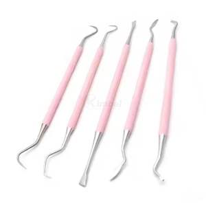 Juego de Raspadores Dentales con Mango Multicolor Arcoíris, 8 Piezas, Kit Periodontal de Acero Inoxidable para Práctica Dental Profesional - Product Image 6