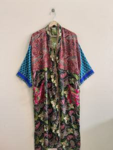 ชุดคลุมกิโมโนผ้าไหมปะติดปะต่อแบบยาว สวมใส่สบายๆ คล้ายเสื้อคลุมแจ็คเก็ต - Product Image 2