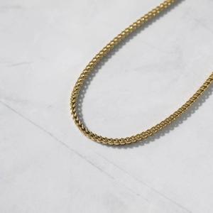 Collier chaîne cubaine plaqué or 3MM |   Chaîne de mode hip-hop en argent sterling 925 plaqué or 18 carats |   Bijou certifié GRA OEM - Product Image 2
