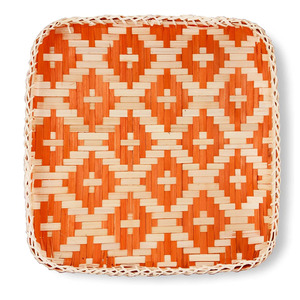 Square bamboo tray supplier sale hand-weaving trays luxury home wall <b>hanging</b> decor accessory - Product Image 2