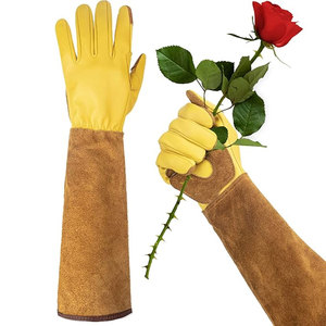 Direct Factory Supply 10-Inch Split Leather <b>Gardening</b> and Farming Work <b>Gloves</b> for <b>Men</b> and Women, Heat-Resistant Protective Hand - Product Image 1