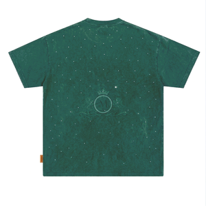 Camiseta de Hombre con Estampado de Caballo Verde y Pedrería, Manga Corta, Cuello Redondo, Informal, de Algodón, Corte Regular - Product Image 2