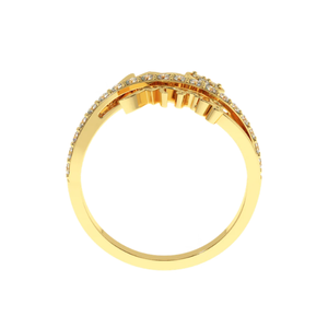 AJRETAIL แหวนแต่งงานโรแมนติกสำหรับผู้หญิง Forever Together 5-0.29CT สี HI ความใส VS-SI ทองคำ 14K สีเหลือง ได้รับการรับรองจาก GIA - Product Image 4