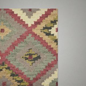 Alfombra de Lana Hecha a Mano |   Alfombra con Patrón Abstracto |   Alfombra Ecológica Antibacteriana Hecha a Mano para Sala de Estar y Dormitorio - Product Image 5