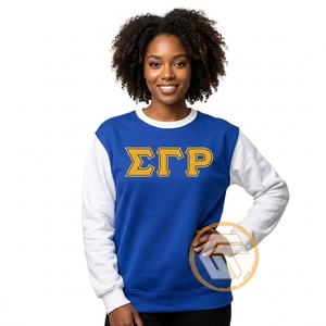 เสื้อสเวตเชิ้ตผู้หญิงแบบสวมหัว ผ้าฝ้ายฟลีซเนื้อนุ่ม ปักลาย Sigma Gamma Rho คุณภาพสูง ออกแบบตามสั่ง สำหรับฤดูหนาว เป็นมิตรต่อสิ่งแวดล้อม - Product Image 1