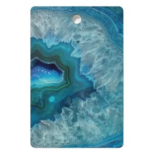 Planche à découper en bambou écologique imprimée en émail bleu Design moderne pour l'affichage du petit-déjeuner Coupe de pizza aux fruits-Ustensile de cuisine - Product Image 1