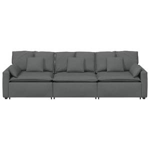 Sofá Modular Gris Oscuro con Cojines para Sala de Estar - Product Image 5