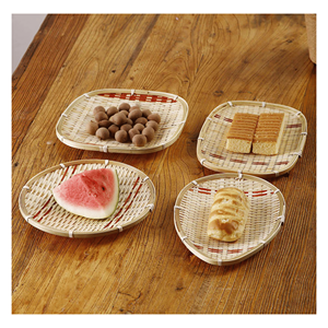 Panier à éventail en bambou tissé par des artisans, en matériau de bambou, pour décoration murale rustique, fabriqué au Vietnam. - Product Image 1