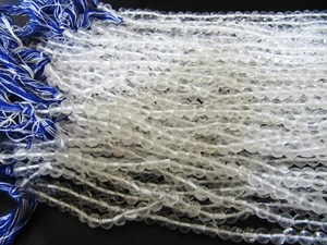 Natural Genuine <b>Rock</b> Crystal <b>Quartz</b> Round Plain Smooth 4-5 mm Beads Sold Per Strand 13 Inches Long. - Product Image 3