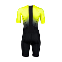 Combinaison de cyclisme et de triathlon professionnelle personnalisable, respirante, à manches courtes, avec nom d'équipe personnalisé
