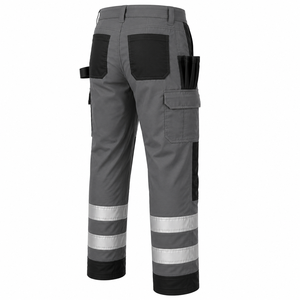 Custom Logo Mens <b>Cargo</b> <b>Work</b> <b>Pants</b> High Visibility Tape Knee Pad Pockets Safety Trousers Custom Hi Vis Workwear Mining <b>Pants</b> - Product Image 4