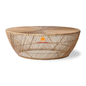 Vietnam Sustainable Vintage New Design Living Room Furniture Handwoven Rattan Garden Extendable Handmade Coffee <b>Table</b> - Product Image 4