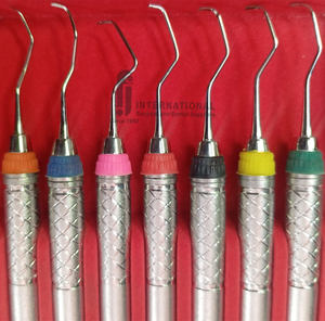 7 Curettes Parodontales Gracey à Double Embout, Manche Creux, pour Détartrage Dentaire, Compatibles H u F rie d y, Personnalisables, Approuvées CE - Product Image 3