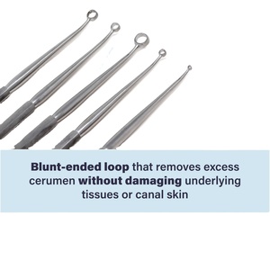 Curettes auriculaires professionnelles Fox Dermal 6 mm, droites, aiguisées, manuelles, pour ORL - Product Image 3